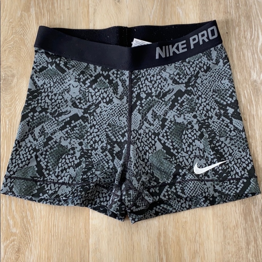 Nike Pro spandex shorts size S grey